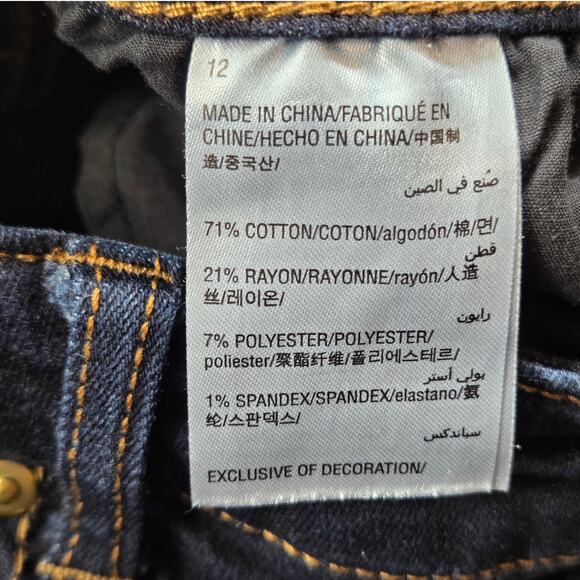 INC International Concepts Regular Fit Dark Wash Skinny Jeans Stretch Size 12 - Picture 6 of 11